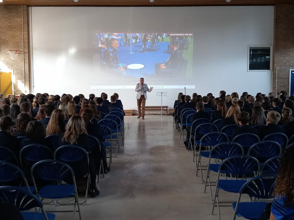 Guillem Balague, Spanish football journalist visits Saint Martin's