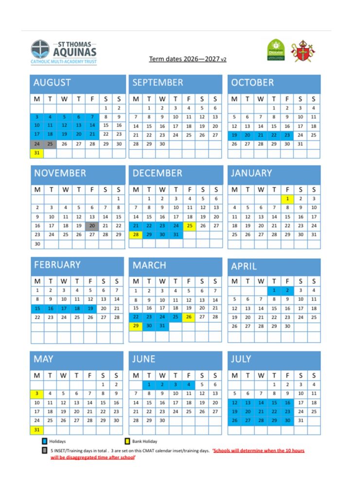 Term Dates 26 27